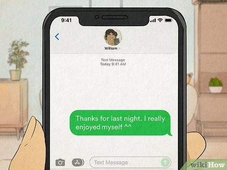 A thank you text is really polite, especially if he paid for the date.